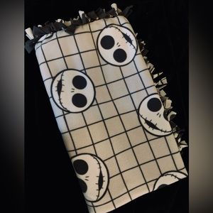 Custom made Jack Skellington, non-pill, fleece blanket.